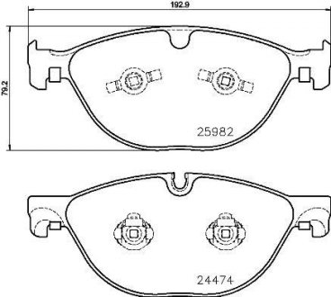 Колодки тормозные JAGUAR F BREMBO P36029