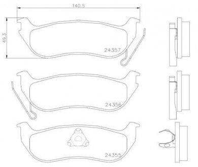 Гальмівні колодки, дискове гальмо (набір) BREMBO P37009