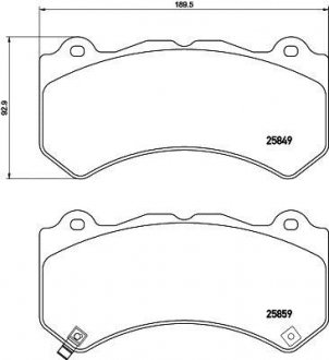 Гальмівні колодки (набір) BREMBO P37018 (фото 1)