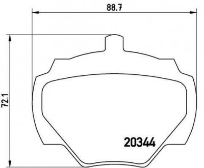 Гальмівні колодки, дискове гальмо (набір) BREMBO P44001 (фото 1)