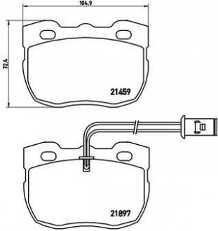 Тормозные колодки, дисковый тормоз (набор) BREMBO P44004