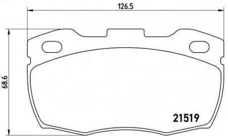 Тормозные колодки, дисковый тормоз (набор) BREMBO P44005 (фото 1)