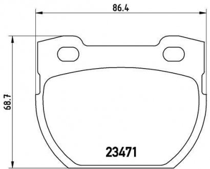 Тормозные колодки, дисковый тормоз (набор) BREMBO P44006