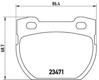 Гальмівні колодки, дискове гальмо (набір) BREMBO P44007