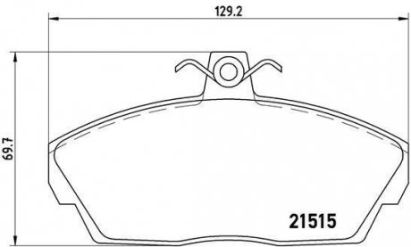 Тормозные колодки, дисковый тормоз (набор) BREMBO P44010 (фото 1)