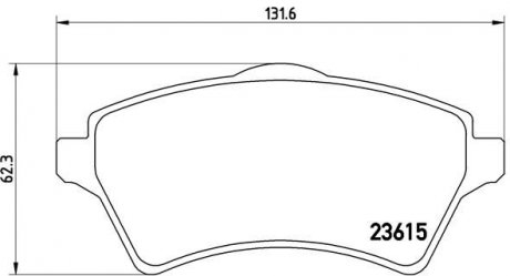 Тормозные колодки, дисковый тормоз (набор) BREMBO P44011 (фото 1)