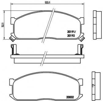 Гальмівні колодки, дискове гальмо (набір) BREMBO P49010