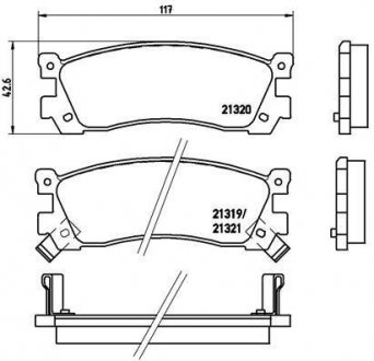 Тормозные колодки дисковые BREMBO P49 025 (фото 1)