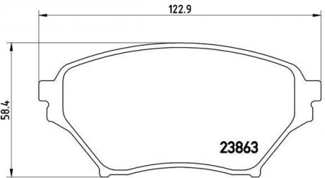 Гальмівні колодки, дискове гальмо (набір) BREMBO P49029