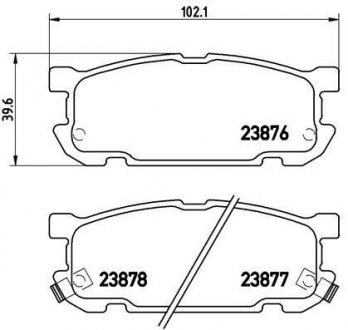 Тормозные колодки, дисковый тормоз (набор) BREMBO P49030 (фото 1)