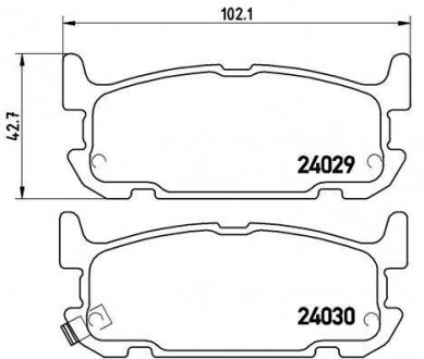 Тормозные колодки, дисковый тормоз (набор) BREMBO P49031