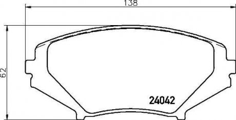 Тормозные колодки, дисковый тормоз (набор) BREMBO P49034