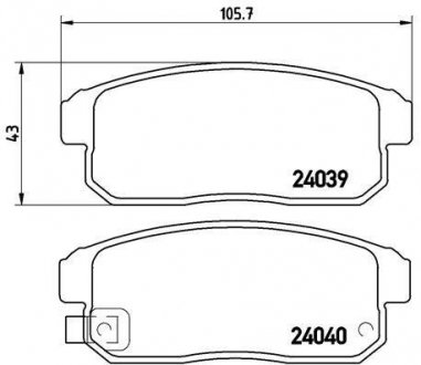 Гальмівні колодки, дискове гальмо (набір) BREMBO P49035