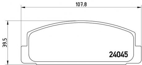 Колодка тормозов. диск. MAZDA 6 (GG, GY, GF) задн. (выр-во) BREMBO P 49 036 (фото 1)