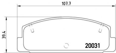 Гальмівні колодки, дискове гальмо (набір) BREMBO P49037