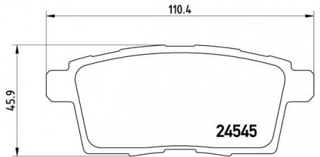 Тормозные колодки, дисковый тормоз (набор) BREMBO P49041 (фото 1)