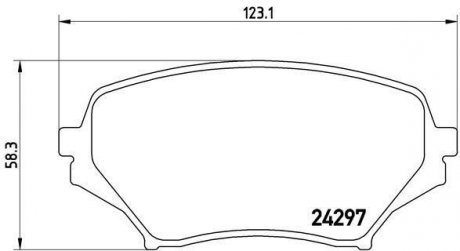 Гальмівні колодки, дискове гальмо (набір) BREMBO P49043