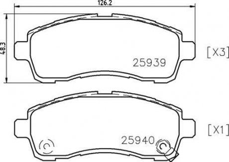 Гальмівні колодки дискові BREMBO P49057