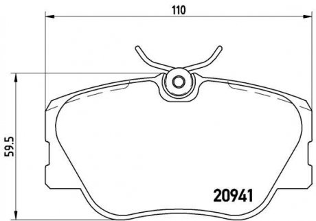 Тормозные колодки передние E (W124) 85-95 BREMBO P50008