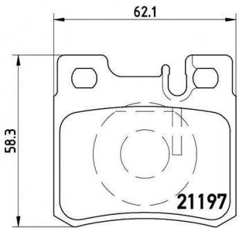 Тормозные колодки, дисковый тормоз (набор) BREMBO P50009 (фото 1)