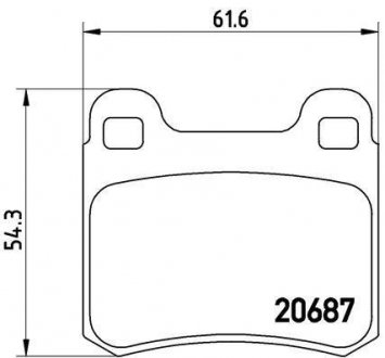 Гальмівні колодки, дискове гальмо (набір) BREMBO P50013