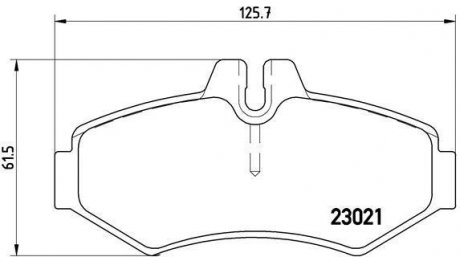 Тормозные колодки, дисковый тормоз (набор) BREMBO P50020 (фото 1)