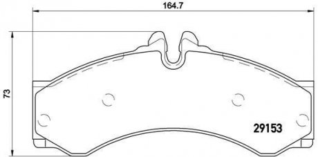 Тормозные колодки, дисковый тормоз (набор) BREMBO P50028