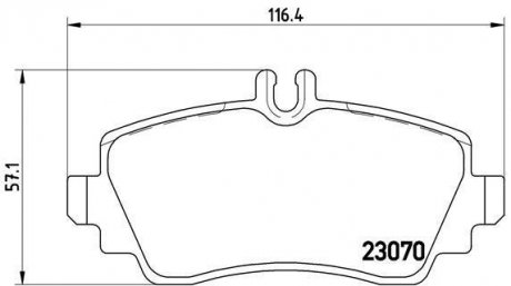 Тормозные колодки, дисковый тормоз (набор) BREMBO P50035 (фото 1)