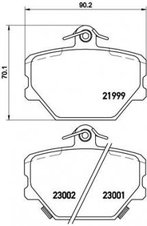 Тормозные колодки, дисковый тормоз (набор) BREMBO P50038