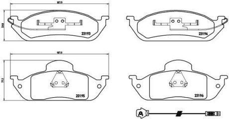 Гальмівні колодки, дискове гальмо (набір) BREMBO P50039