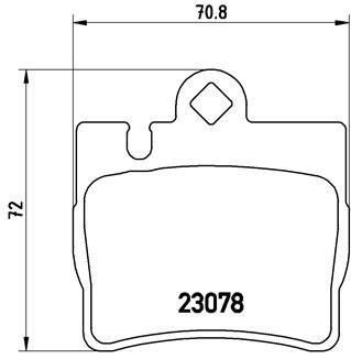 Тормозные колодки, дисковый тормоз (набор) BREMBO P50042 (фото 1)