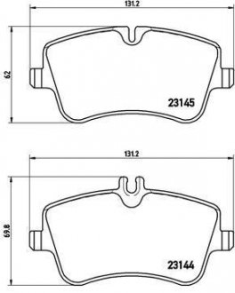 Колодки тормозные дисковые передн, C (W203) 00-11 BREMBO P50045