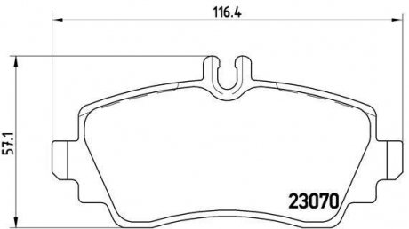 Гальмівні колодки, дискове гальмо (набір) BREMBO P50047