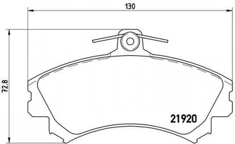 Тормозные колодки, дисковый тормоз (набор) BREMBO P50055 (фото 1)