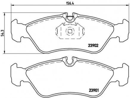 Гальмівні колодки, дискове гальмо (набір) BREMBO P50082 (фото 1)