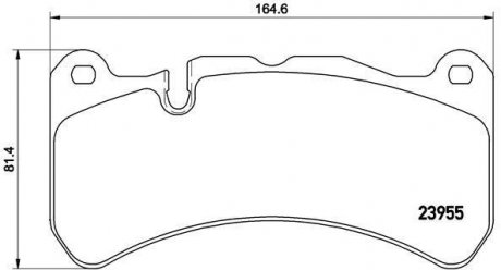 Колодки гальмівні, дискові BREMBO P50092