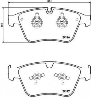 ГАЛЬМІВНІ КОЛОДКИ ДИСКОВІ BREMBO P50 105