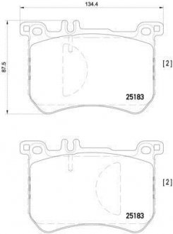 Тормозные колодки дисковые BREMBO P50 111 (фото 1)