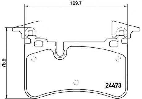 Колодки гальмівні C W204 tyі BREMBO P50113 (фото 1)