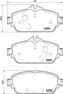 ГАЛЬМІВНІ КОЛОДКИ ДИСКОВІ BREMBO P50 119 (фото 1)