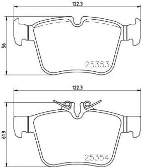 Комплект тормозных колодок из 4 шт. дисков BREMBO P50122 (фото 1)