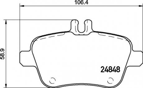 Комплект тормозных колодок задний BREMBO P50140 (фото 1)