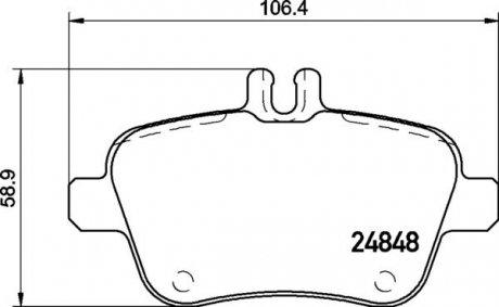 Комплект тормозных колодок задний BREMBO P50140