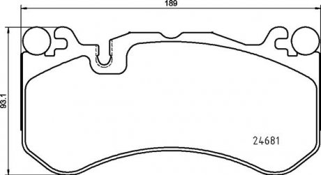 Тормозные колодки дисковые MERCEDES W204 C 63 AMG 08-14 PRZÓD BREMBO P50142 (фото 1)