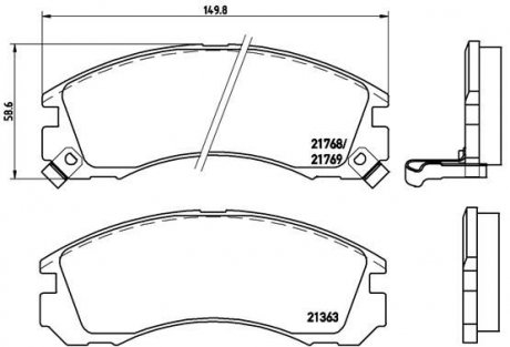 ГАЛЬМІВНІ КОЛОДКИ ДИСКОВІ BREMBO P54 017X