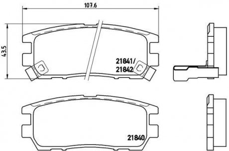 Гальмівні колодки, дискове гальмо (набір) BREMBO P54018 (фото 1)