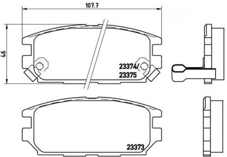 Гальмівні колодки, дискове гальмо (набір) BREMBO P54025 (фото 1)