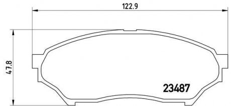 Тормозные колодки, дисковый тормоз (набор) BREMBO P54028 (фото 1)