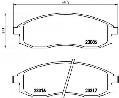 Тормозные колодки дисковые BREMBO P54 032 (фото 1)