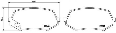 Тормозные колодки, дисковый тормоз (набор) BREMBO P54044